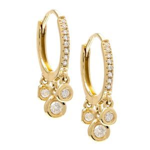 Diamond Hoop Fashion Earring (14Kyg)